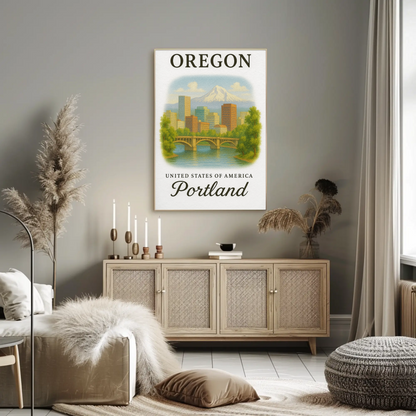 Oregon, Portland Signature Series Vintage Travel Poster