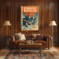 Reindeer Biathlon Poster