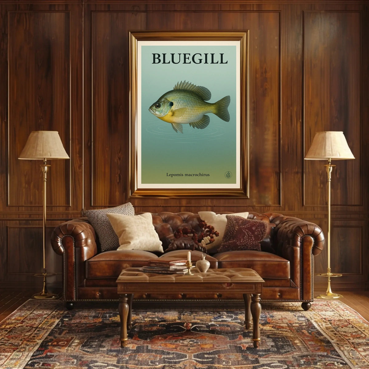 Bluegill Fish Illustration Poster