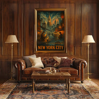 New York City A Nighttime Urban Symphony Poster