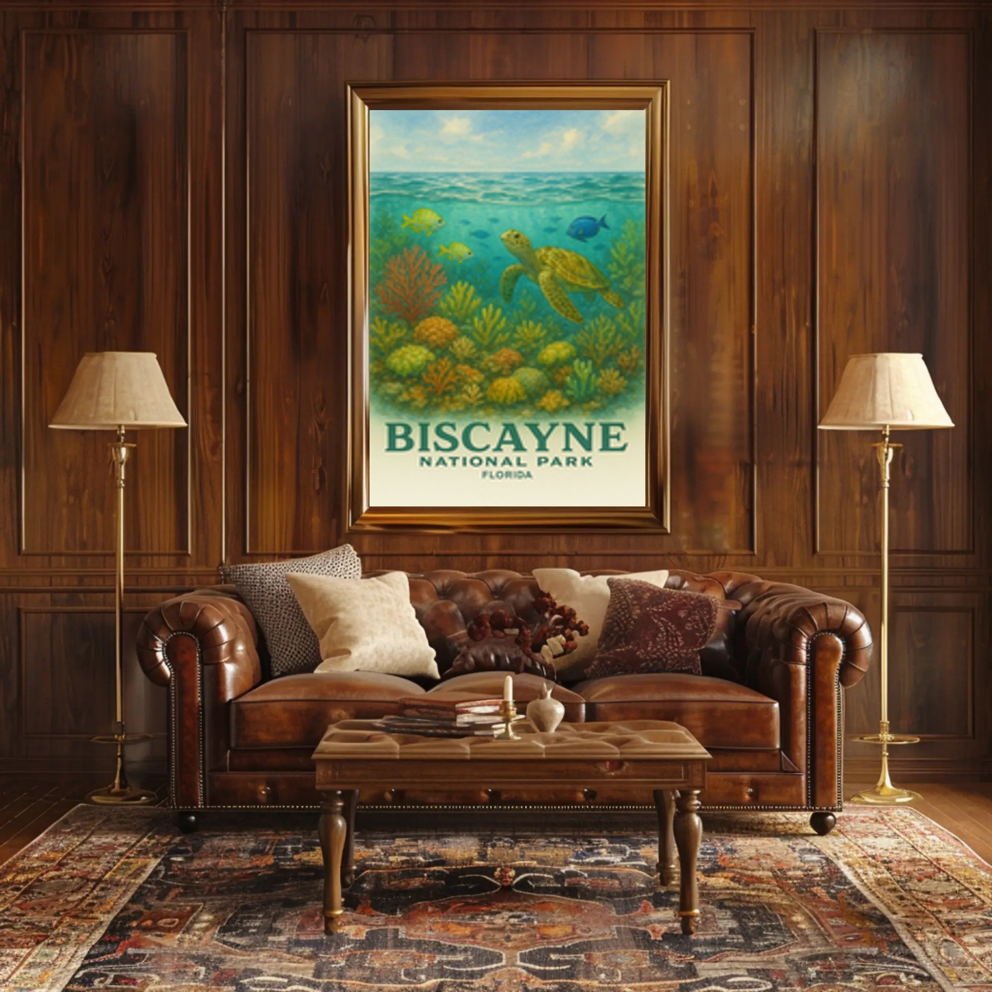 Biscayne National Park Travel Poster Print