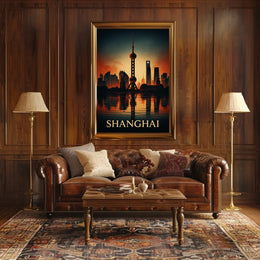 Shanghai Skyline Poster