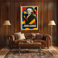 John Adams 2nd President of the United States Abstract Pop Poster
