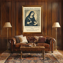 Blessed Diana d’Andalò Vintage Religious Iconography Poster