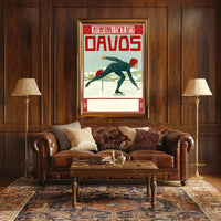 Davos Ice Skating Event Poster