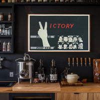 Victory Poster with Peace Symbol Poster