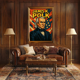 James K Polk Poster Scenic History Wall Art Print For Home