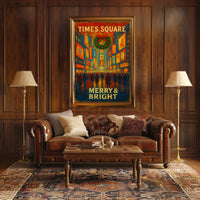 Times Square Merry Bright Poster