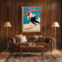Ski in Québec and Lac Beauport Poster PosterGoat