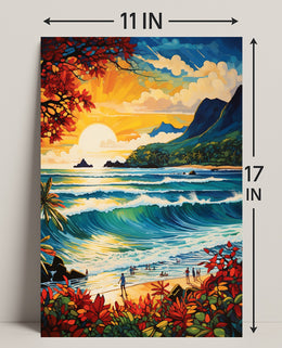Tropical Sunset Serenity Poster