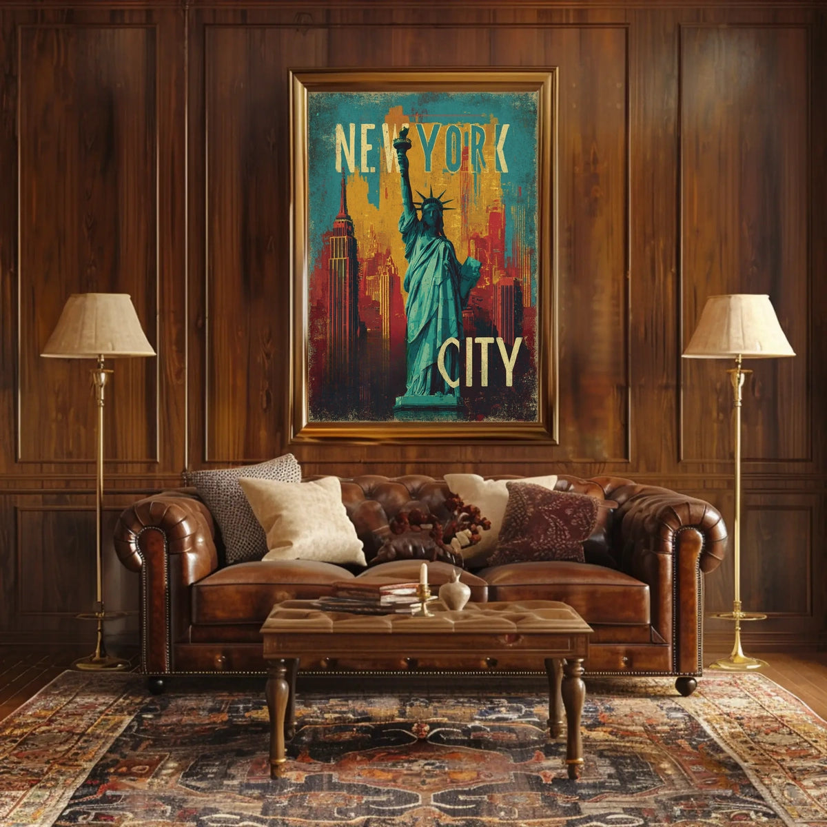 New York City Vibes Poster Modern Urban Skyline Wall Art