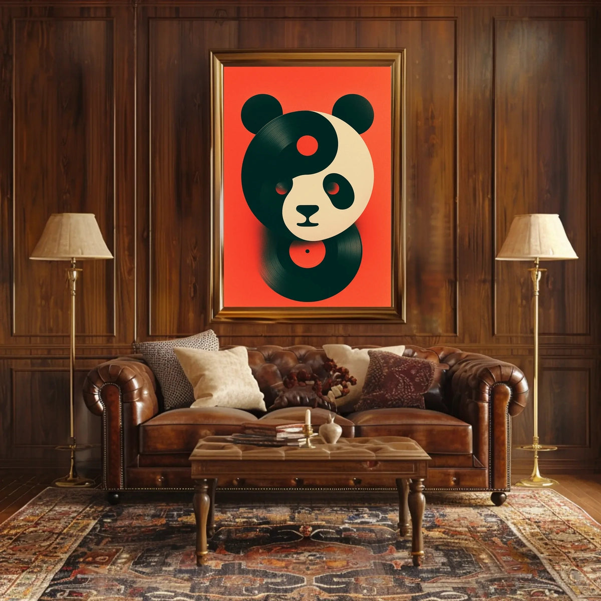 Yin-Yang Panda Vinyl Poster