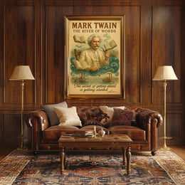 Mark Twain Inspirational River of Words Quote Motivational Poster PosterGoat