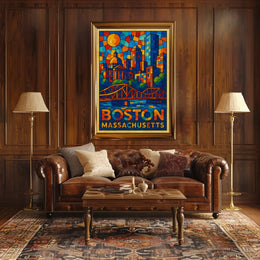 Boston in Vibrant Colors Poster