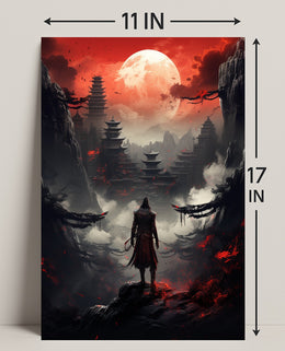 Warrior Under The Blood Moon Poster