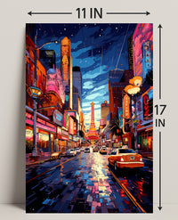 Neon Cityscape Poster