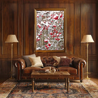 Wintry Red Berries Artwork - Abstract or Artistic Poster
