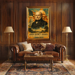John Quincy Adams 6th President of the United States Layered Digital Collage Poster