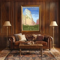 Zion National Park Vintage Ranger Poster Print