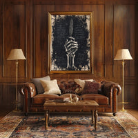 Gothic Skeleton Quill Abstract Artistic or Pop Culture Poster
