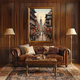 Cultural Harmony in Vibrant Urban Cityscape - Cultural or Heritage Poster