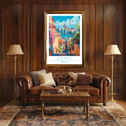 Vibrant Budapest Cityscape Travel Poster