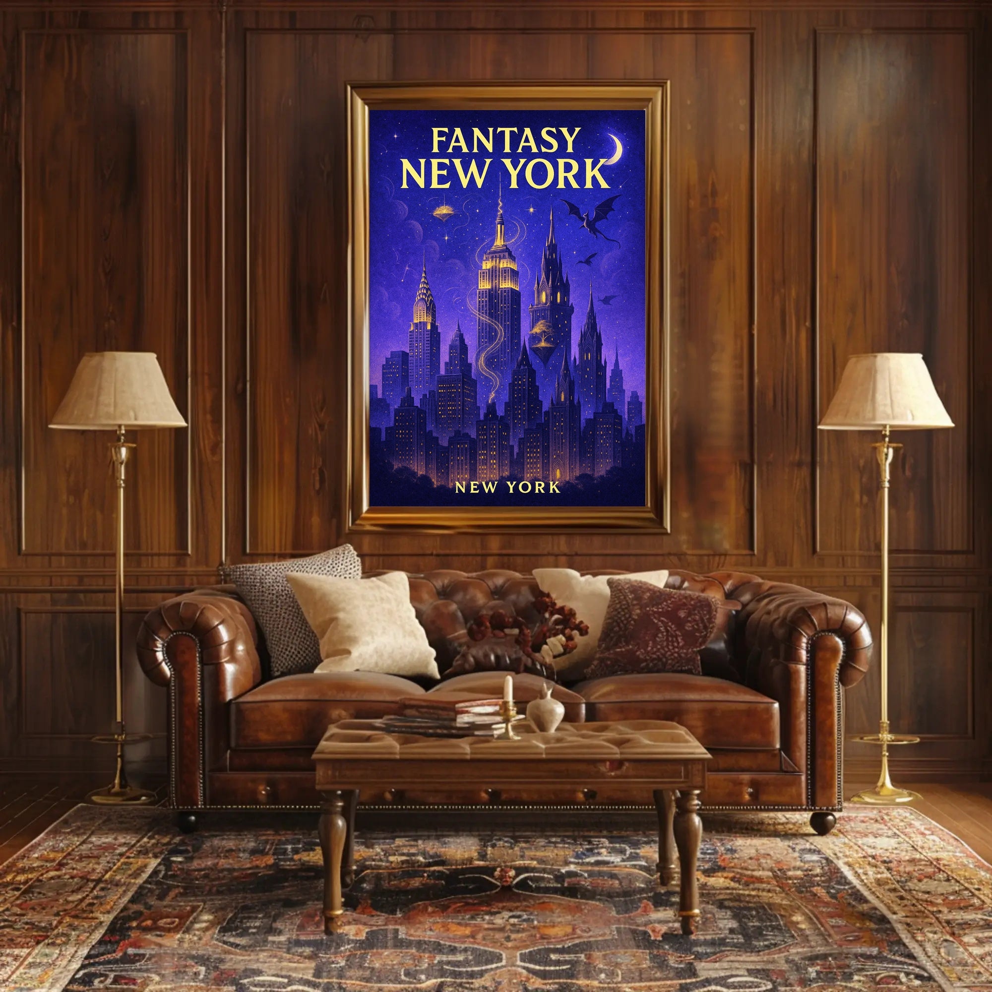 Fantasy New York Poster PosterGoat