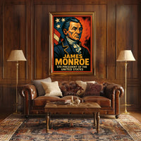 James Monroe Fifth President Poster Scenic Wall Art 18x24