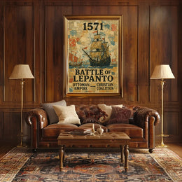 Battle of Lepanto Historical Naval Conflict Art Poster