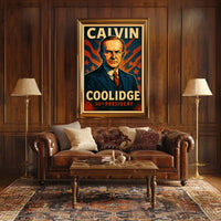 Calvin Coolidge 30th President Poster Vintage Wall Art