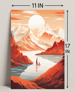 Tranquil Mountain Escape Poster PosterGoat