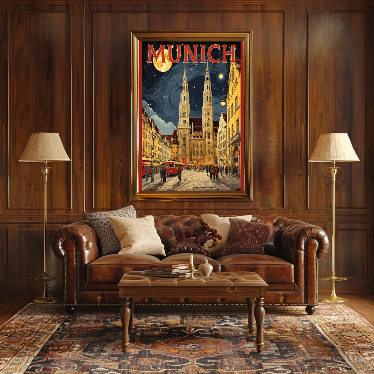 Munich Nightscape Poster