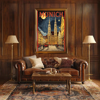 Munich Nightscape Poster