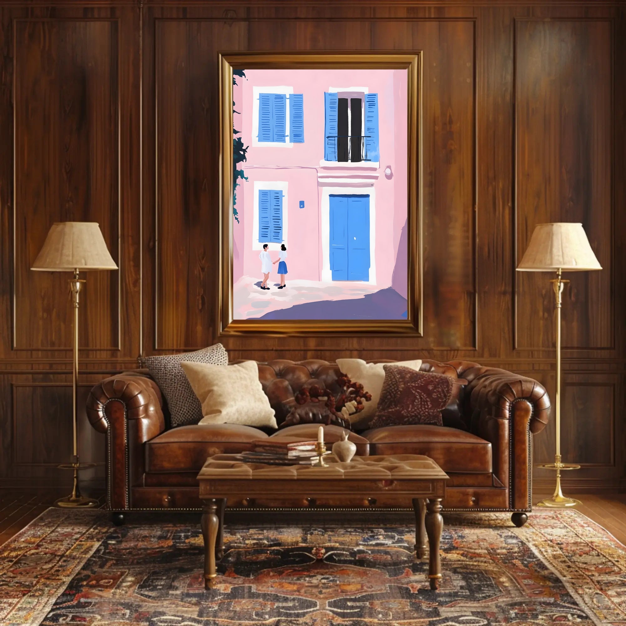 Serene Street Scene Poster Wall Art Print