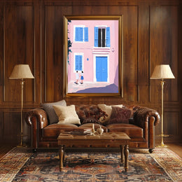 Serene Street Scene Poster Wall Art Print