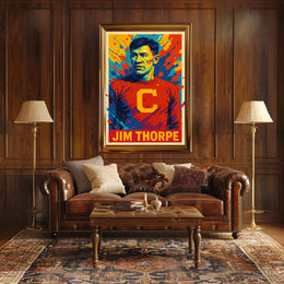 Jim Thorpe Iconic Athlete Poster