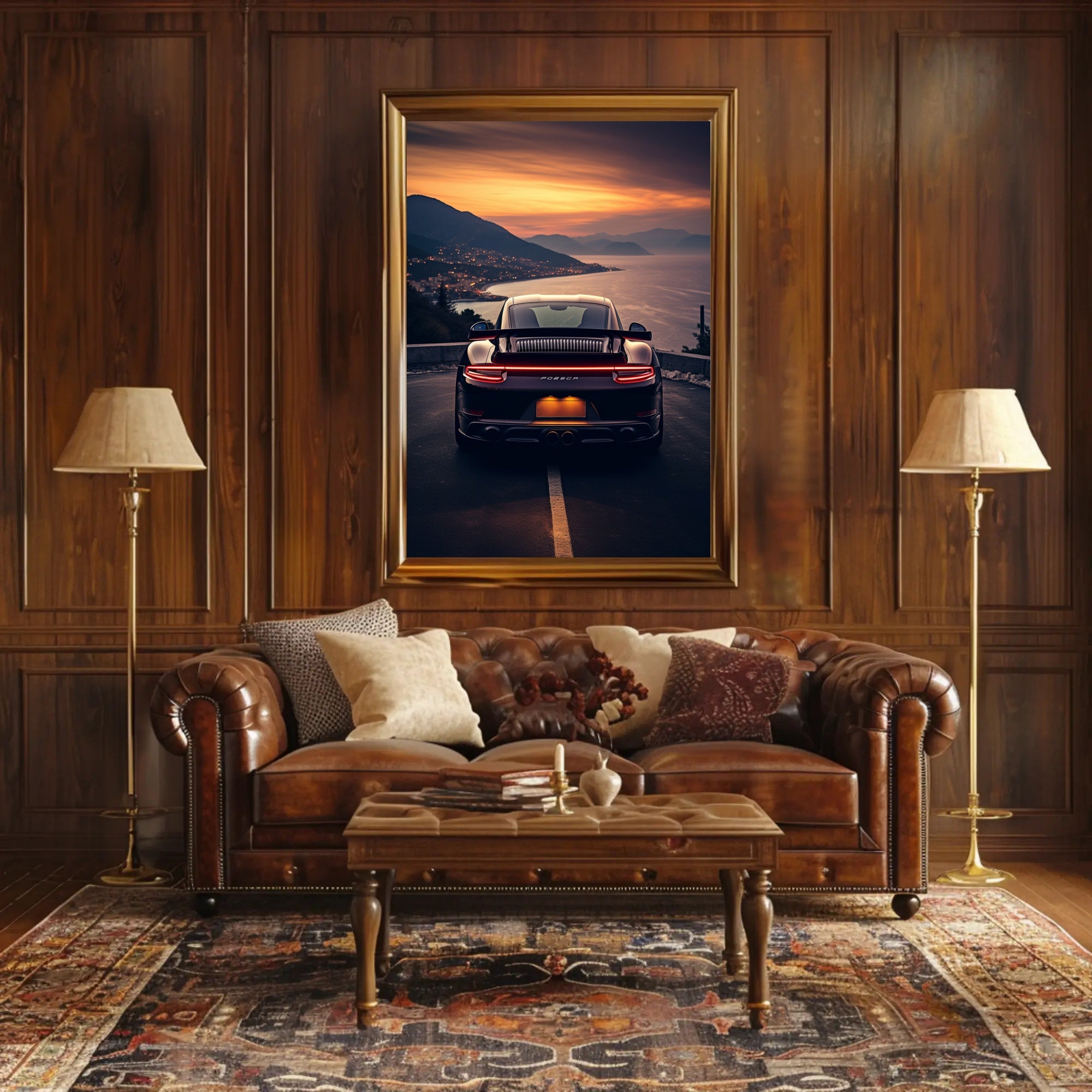 Coastal Drive at Sunset Poster PosterGoat