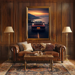 Coastal Drive at Sunset Poster PosterGoat