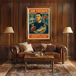 Jim Thorpe Iconic Sports Legend Poster