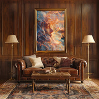 Mystical Wizard in Enchanted Library Poster PosterGoat