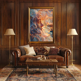 Mystical Wizard in Enchanted Library Poster PosterGoat