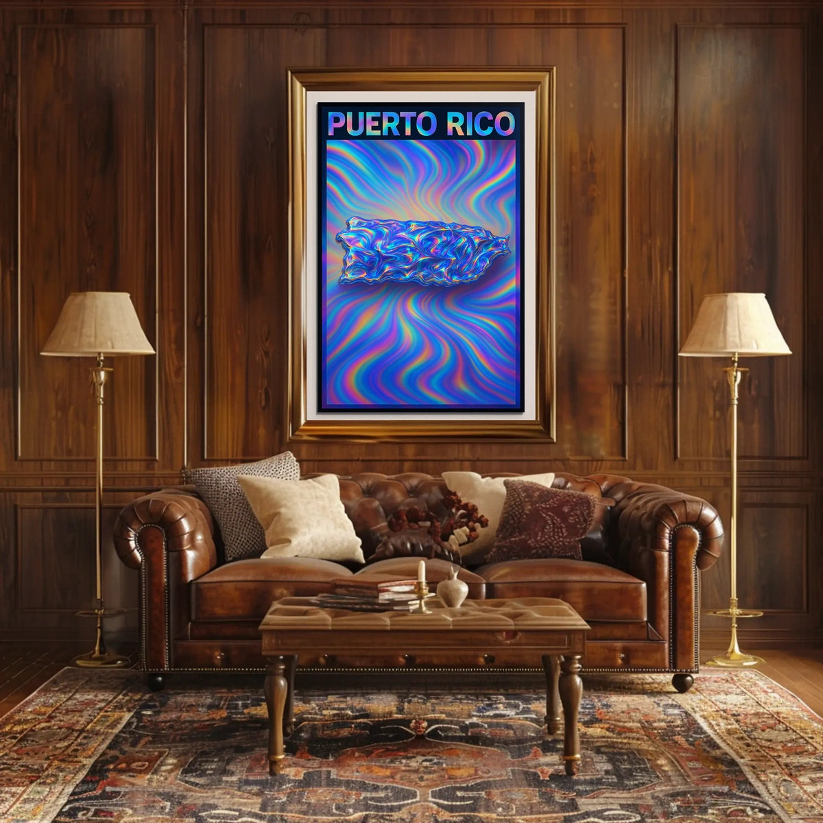 Puerto Rico Vibrant Waves Poster