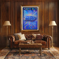 Puerto Rico Vibrant Waves Poster