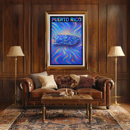 Puerto Rico Vibrant Waves Poster