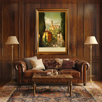 Idyllic Village Landscape Poster