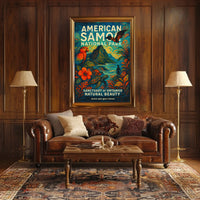 Vibrant Wildlife American Samoa National Park Poster