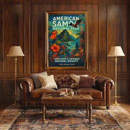 Vibrant Wildlife American Samoa National Park Poster