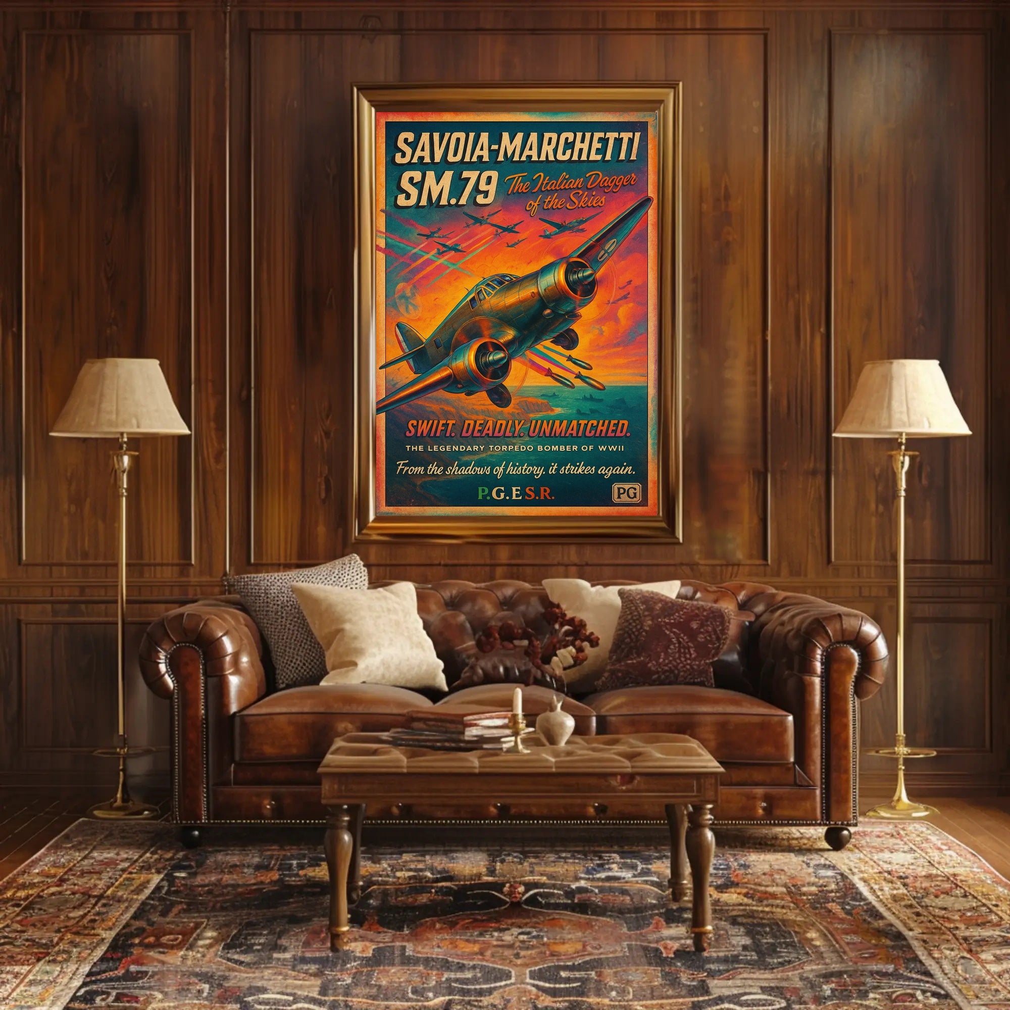 The Italian Dagger: WWII Aircraft Propaganda Poster