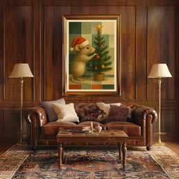 Christmas Mouse Decorating Poster