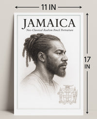 Jamaica NeoClassical Realism Portrait Poster PosterGoat